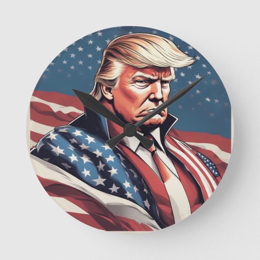Trump Epic American Flag Horloge murale (Recto)