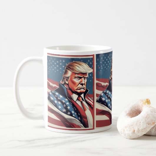 Trump Epic American Flag Mug (Avec donut)