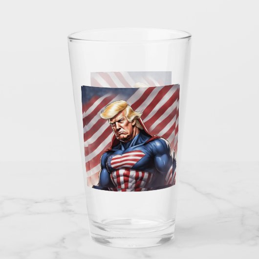 Trump Epic Superhero Waterfles Glas (Voorkant)