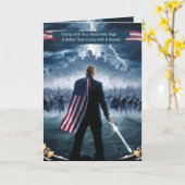 Trump Epic Warrior groet Kaart (Gele Bloem)