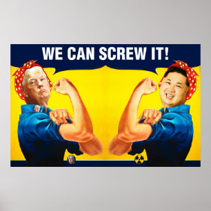 Trump Et Kim Jong Un Poster vintage Remake Drôle