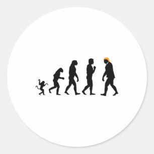 Trump Evolution verzet zich tegen grappige Donald Ronde Sticker