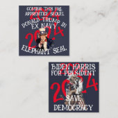 Trump Ex Navy Elephant Seal Cage Vechten Informatiekaartje (Voorkant / Achterkant)