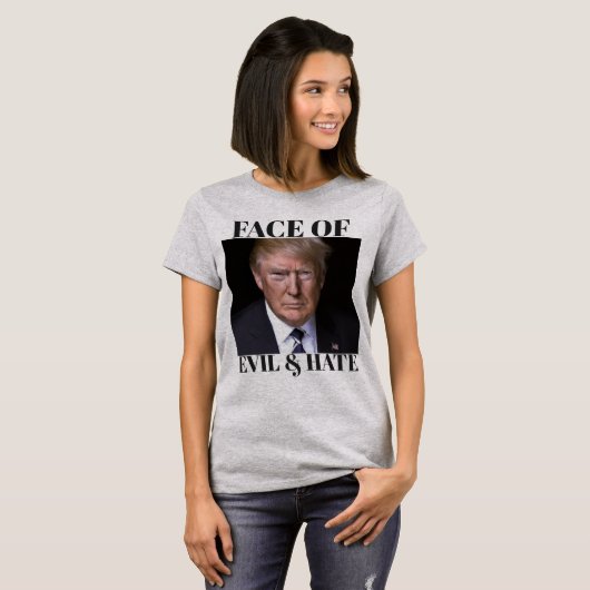 Trump FACE AU T-shirt MAL ET HAINE (Devant entier)