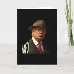Trump Fafo Design Uni-volwassenen Zwart Humoristis Kaart