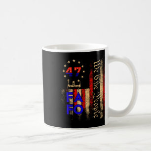 Trump Fafo F in de buurt Ontdek Amerikaanse vlag Koffiemok