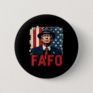 Trump Fafo F in de buurt Ontdek Amerikaanse vlag Ronde Button 5,7 Cm
