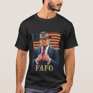 Trump FAFO F Uitzoeken US Vlag Retro Vintage T-shirt