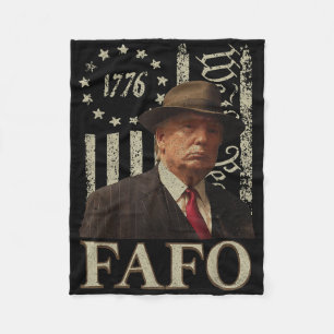 Trump Fafo, Grappige Fafo Trump Amerikaanse Vlag Fleece Deken