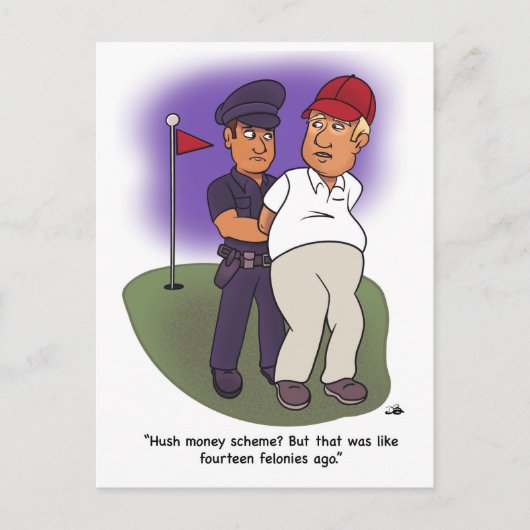 Trump Felonies Briefkaart (Voorkant)