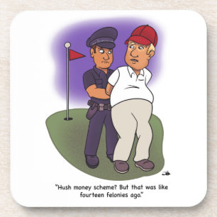 Trump Felonies Hard Plastic Onderzetter