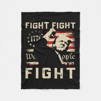 Trump Fight Fight 1776 Wij de mensen Vlag TR Fleece Deken