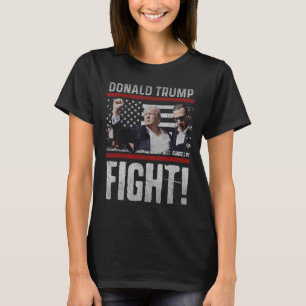 Trump Fist Shirt Amerikaanse Flagtee Trump Fight