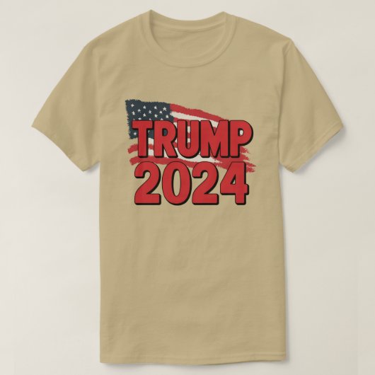 Trump Flag 2024 Trump 2024 T-shirt Amerikaanse vla (Design voorkant)