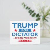Trump for Dictator Briefkaart (Staand voorkant)