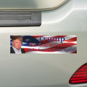 Trump for God & Country Bumpersticker (Op auto)
