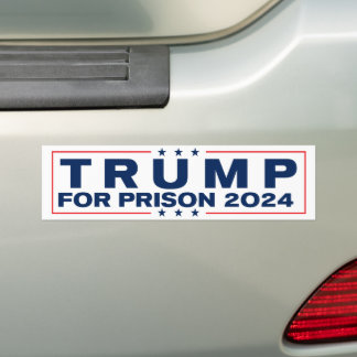 Trump for penrison 2024 sluit hem op anti-Trump Bumpersticker