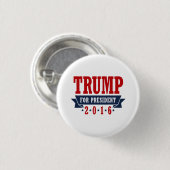 Trump for President 2016 Certified Ribbon Ronde Button 3,2 Cm (Voorkant /achterkant)