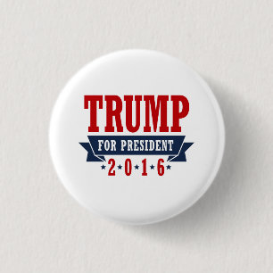 Trump for President 2016 Certified Ribbon Ronde Button 3,2 Cm