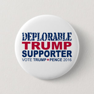Trump for President 2016 - Deplorabele me Ronde Button 5,7 Cm