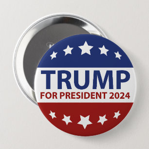 Trump for President 2024 Ronde Button 4,0 Cm