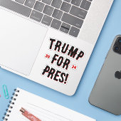 Trump for President 2024 Sticker (Laptop met iPhone)
