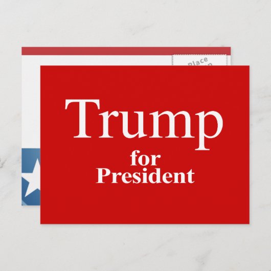 Trump for President Briefkaart (Voorkant / Achterkant)