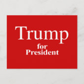 Trump for President Briefkaart (Voorkant)
