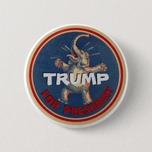 Trump for President Ronde Button 5,7 Cm (Voorkant)