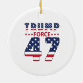 Trump Force 47 Keramisch Ornament (Achterkant)