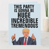 TRUMP FUNNY GRANDE carte de voeux pour l'anniversa (Devant)
