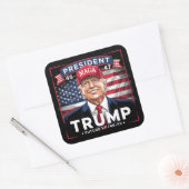 Trump Future VP 48-49 Vierkante Sticker (Envelop)