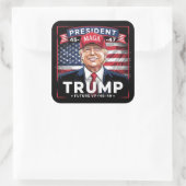 Trump Future VP 48-49 Vierkante Sticker (Tas)