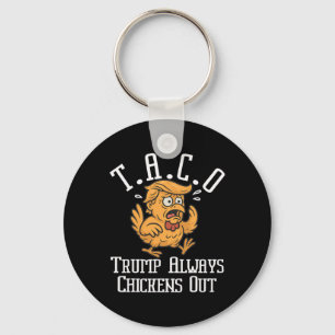 Trump gaat altijd ervandoor Laten we naar Taco gaa Sleutelhanger