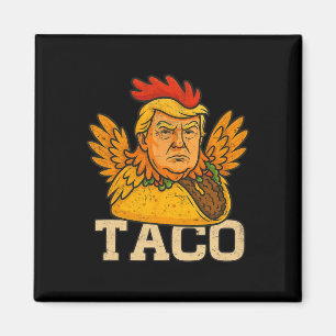 Trump gaat altijd ervandoor Let's Go Taco Grappig Magneet