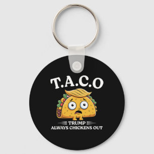 Trump Gaat Altijd Op De Loop Taco Grappige Taco Tr Sleutelhanger