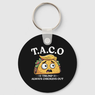 Trump Gaat Altijd Op De Loop Taco Grappige Taco Tr Sleutelhanger