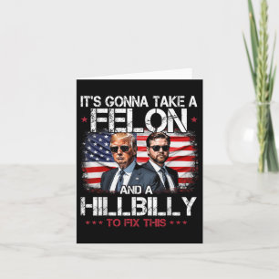 Trump gaat een misdrijf en een hillbilly nemen kaart