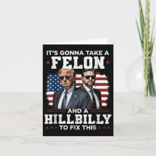 Trump gaat een misdrijf en een hillbilly nemen kaart