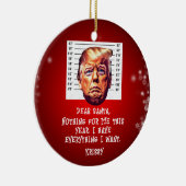 Trump gearresteerde dromen komen uit Kerstmis Keramisch Ornament (Rechts)