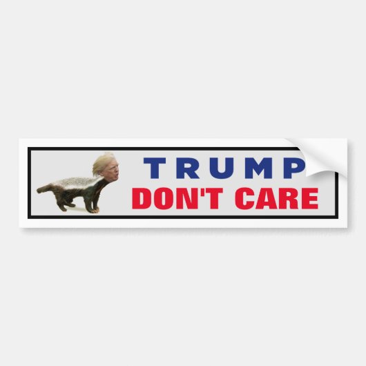 Trump geeft er niet om bumpersticker (Voorkant)