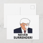 Trump geeft nooit Mok Briefkaart (Voorkant / Achterkant)