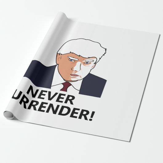Trump geeft nooit Mok Cadeaupapier (Uitgerold)