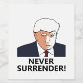 Trump geeft nooit Mok Wijn Etiket (Enkel label)