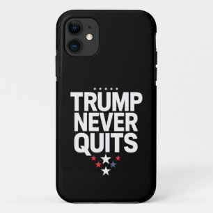 Trump Geeft Nooit Op Patriottische Stem Trump 2024 iPhone 11 Hoesje