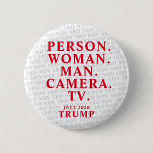 Trump geslaagd voor de test - Anti Trump Ronde Button 5,7 Cm