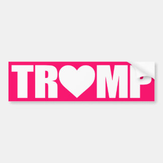 ""TRUMP" GESPELD MET HEART" BUMPERSTICKER