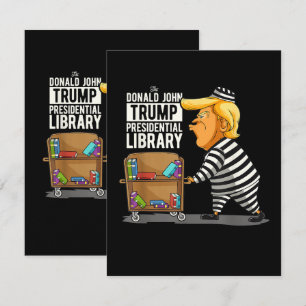Trump gevangenis presidentiële bibliotheek bedankkaart