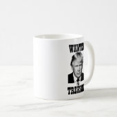 Trump Gewenst Poster Treinde Koffiemok (Voorkant rechts)