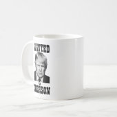 Trump Gewenst Poster Treinde Koffiemok (Voorkant links)
